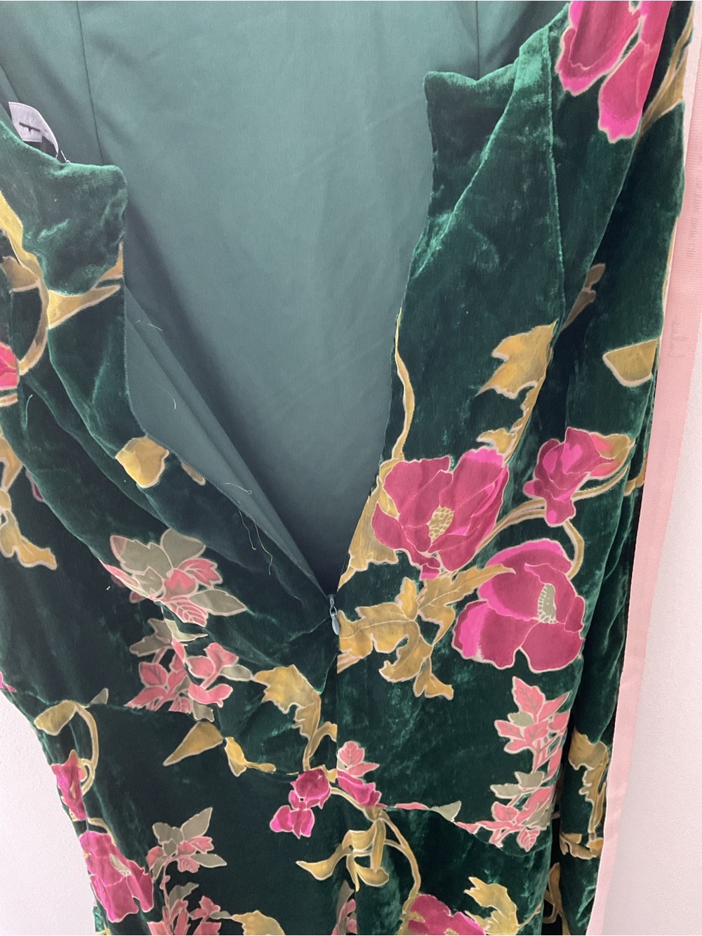 Lulus Flawlessly Gorgeous Green Burnout Floral Halter Velvet Maxi Dress Event S - Picture 11 of 15